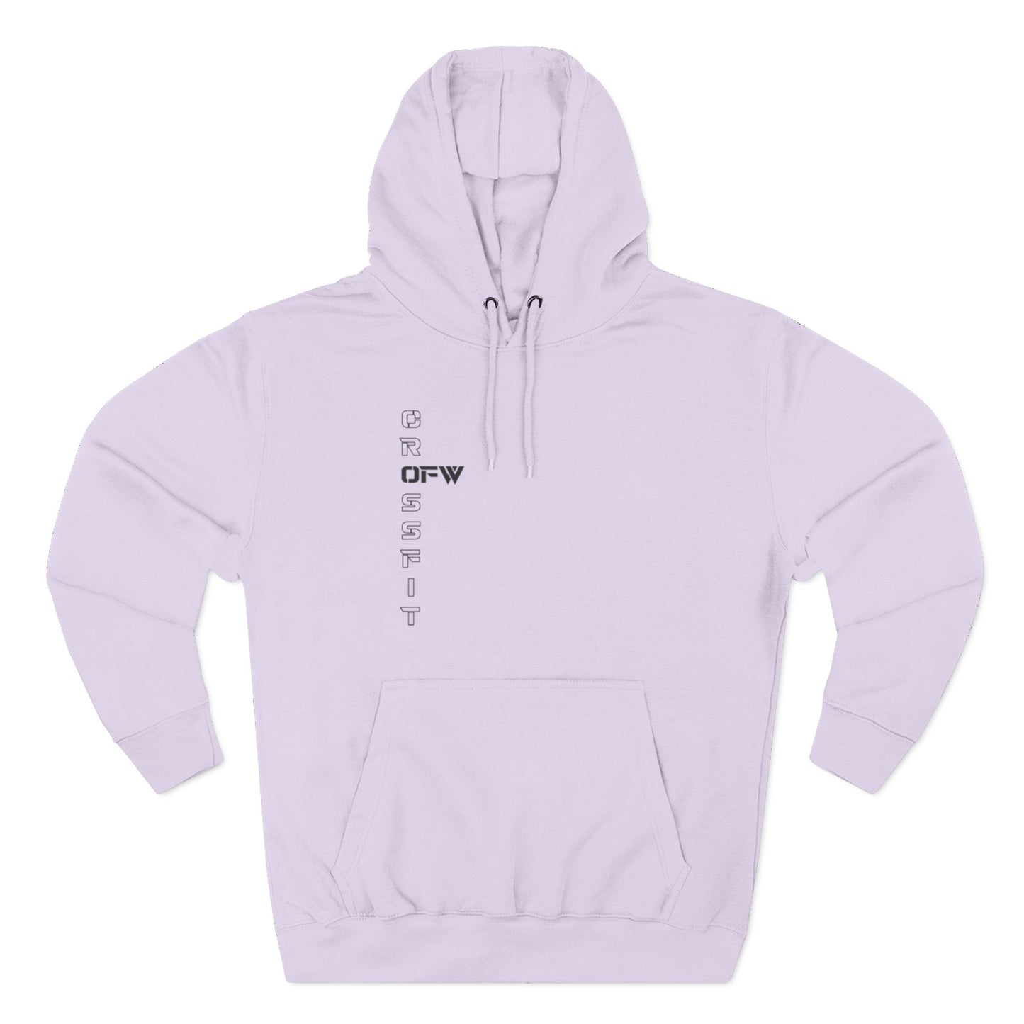 OFW CrossFit Flag Hoodie — Distressed American Flag with Barbell Shield
