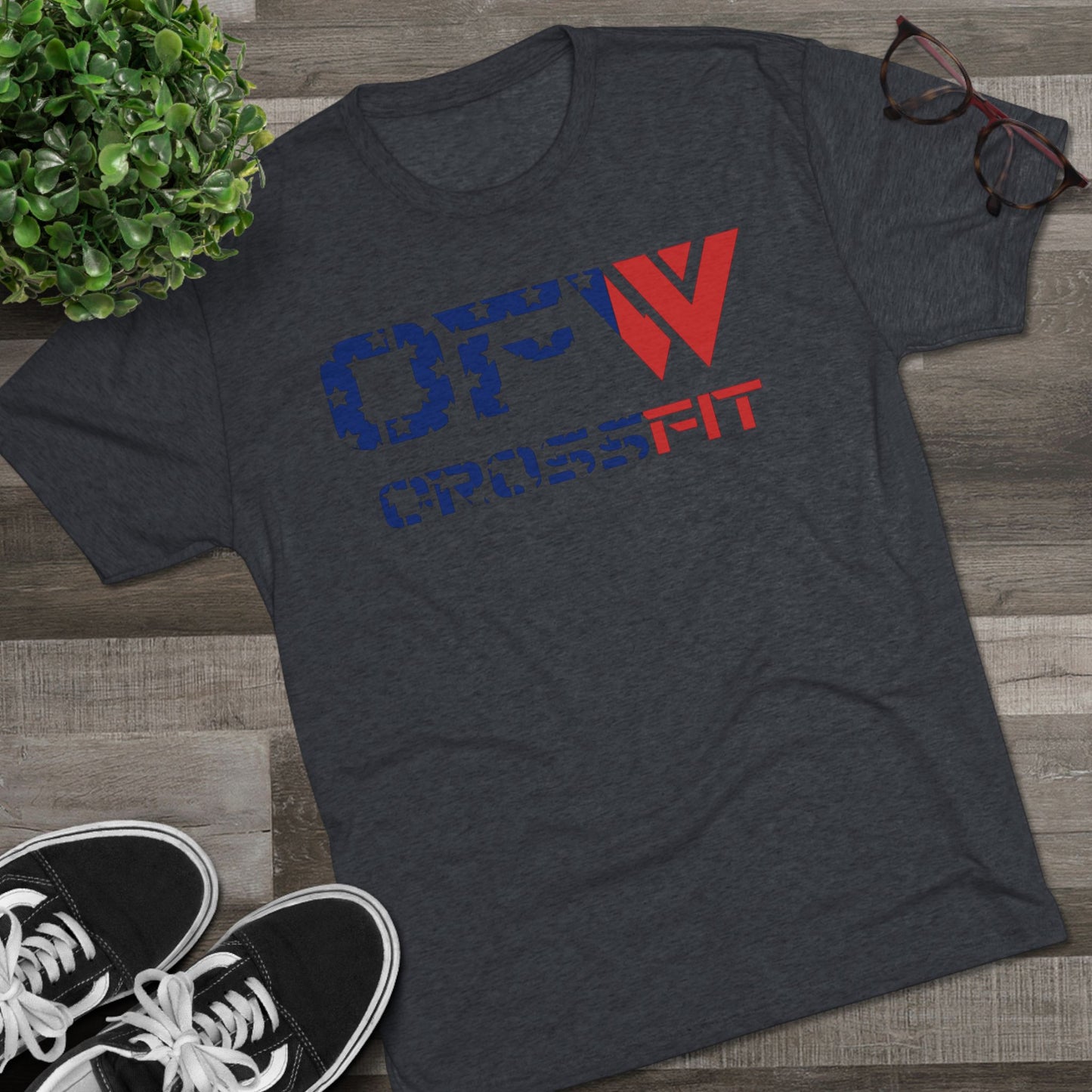 OFW CrossFit Patriotic Tee — American Flag Workout Shirt