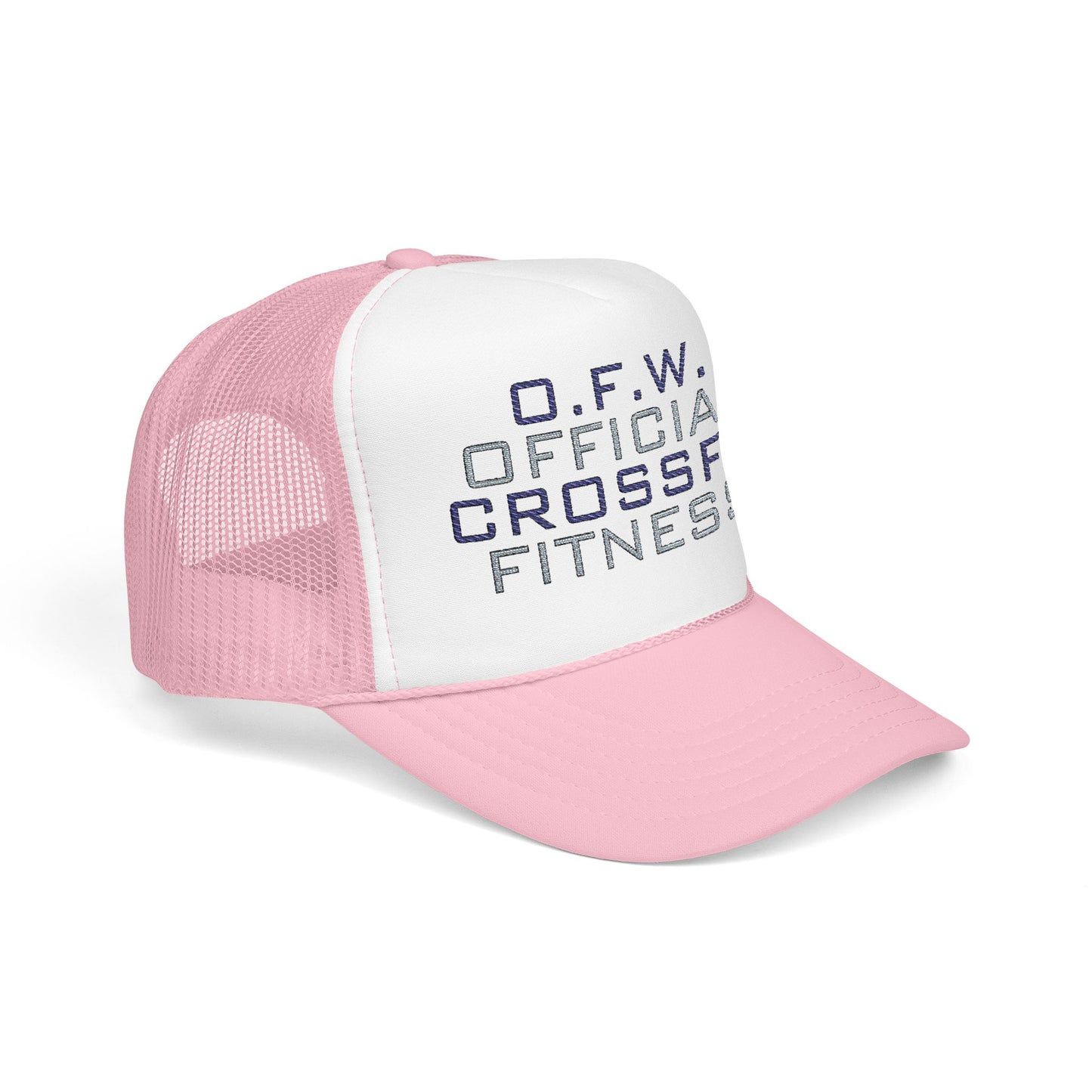 Embroidered Official CrossFit Fitness Foam Trucker Hat - O.F.W. Retro Athletic Cap