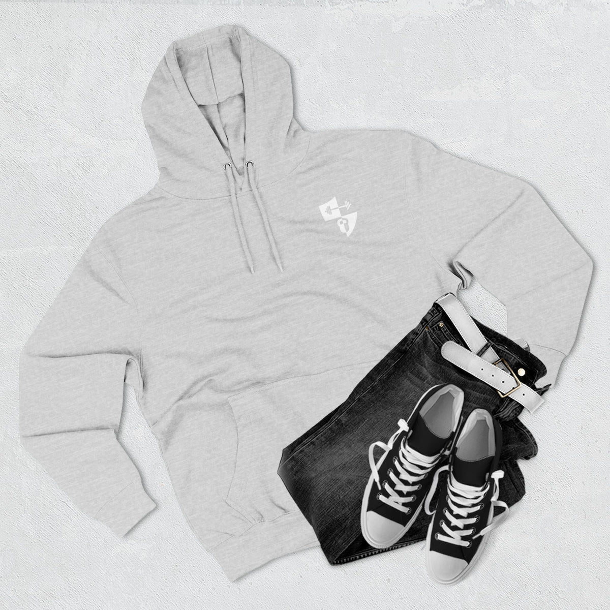 Anniversary Hoodie — Small Chest Logo Fleece Pullover