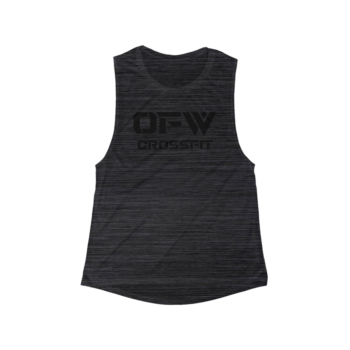 OFW CrossFit Women’s Flowy Scoop Muscle Tank — Lightweight Black Workout & Casual Tank