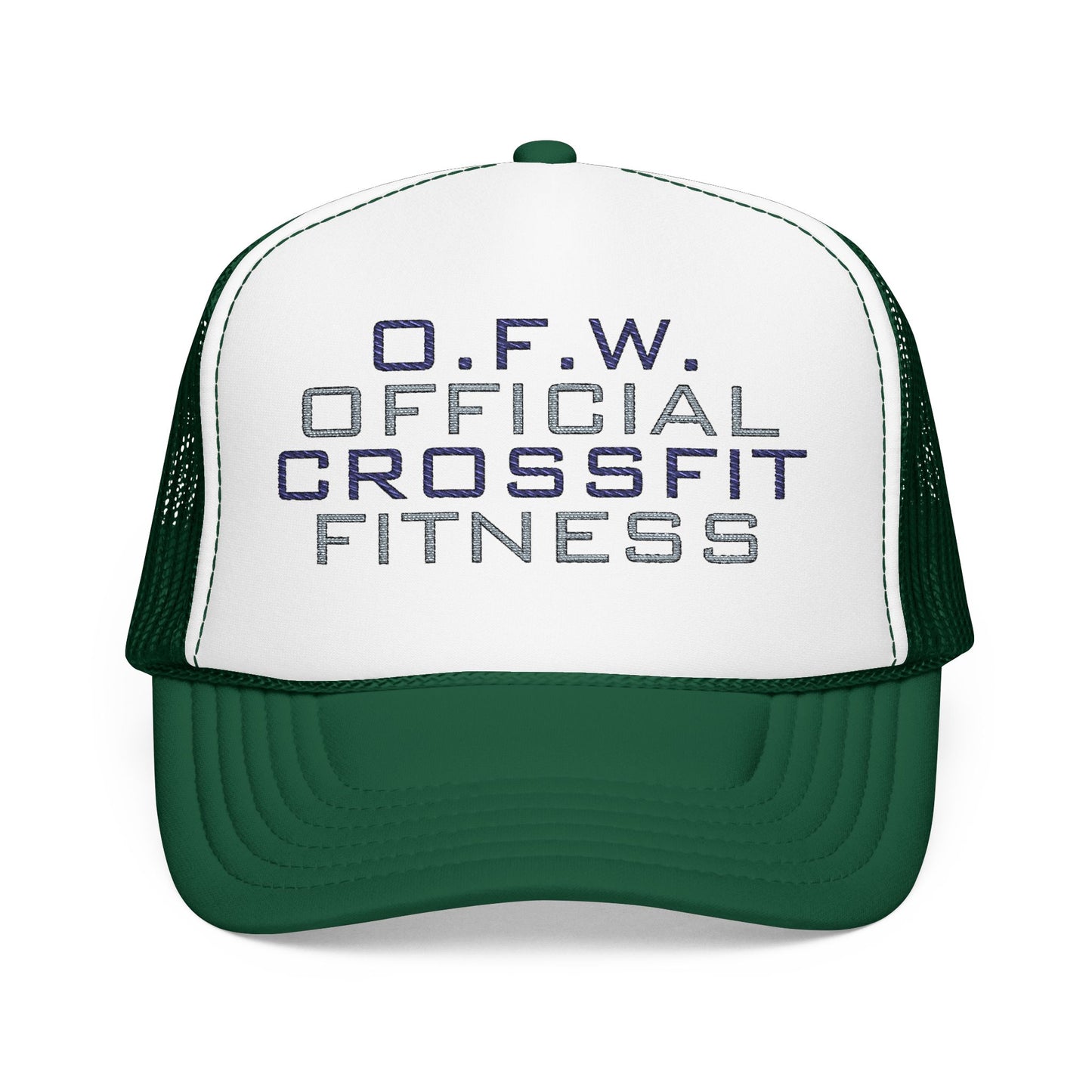 Embroidered Official CrossFit Fitness Foam Trucker Hat - O.F.W. Retro Athletic Cap