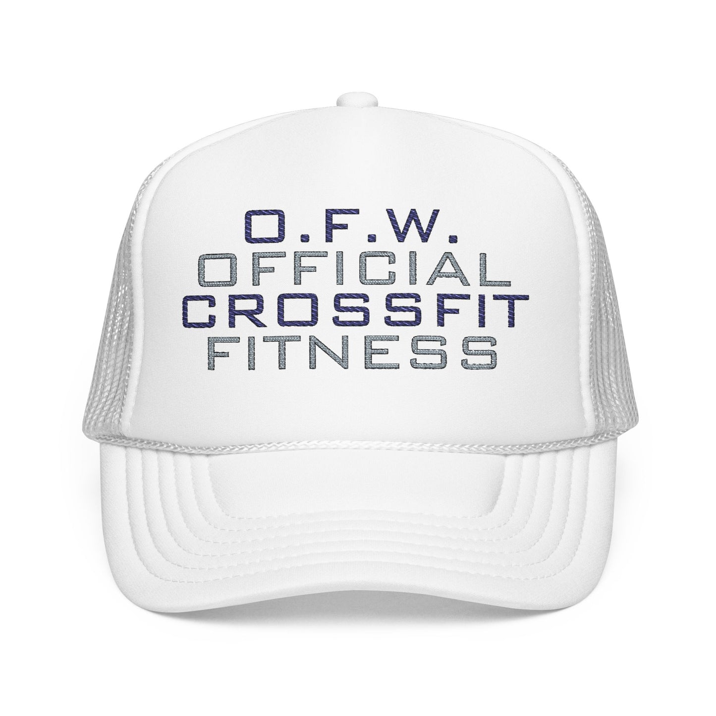 Embroidered Official CrossFit Fitness Foam Trucker Hat - O.F.W. Retro Athletic Cap