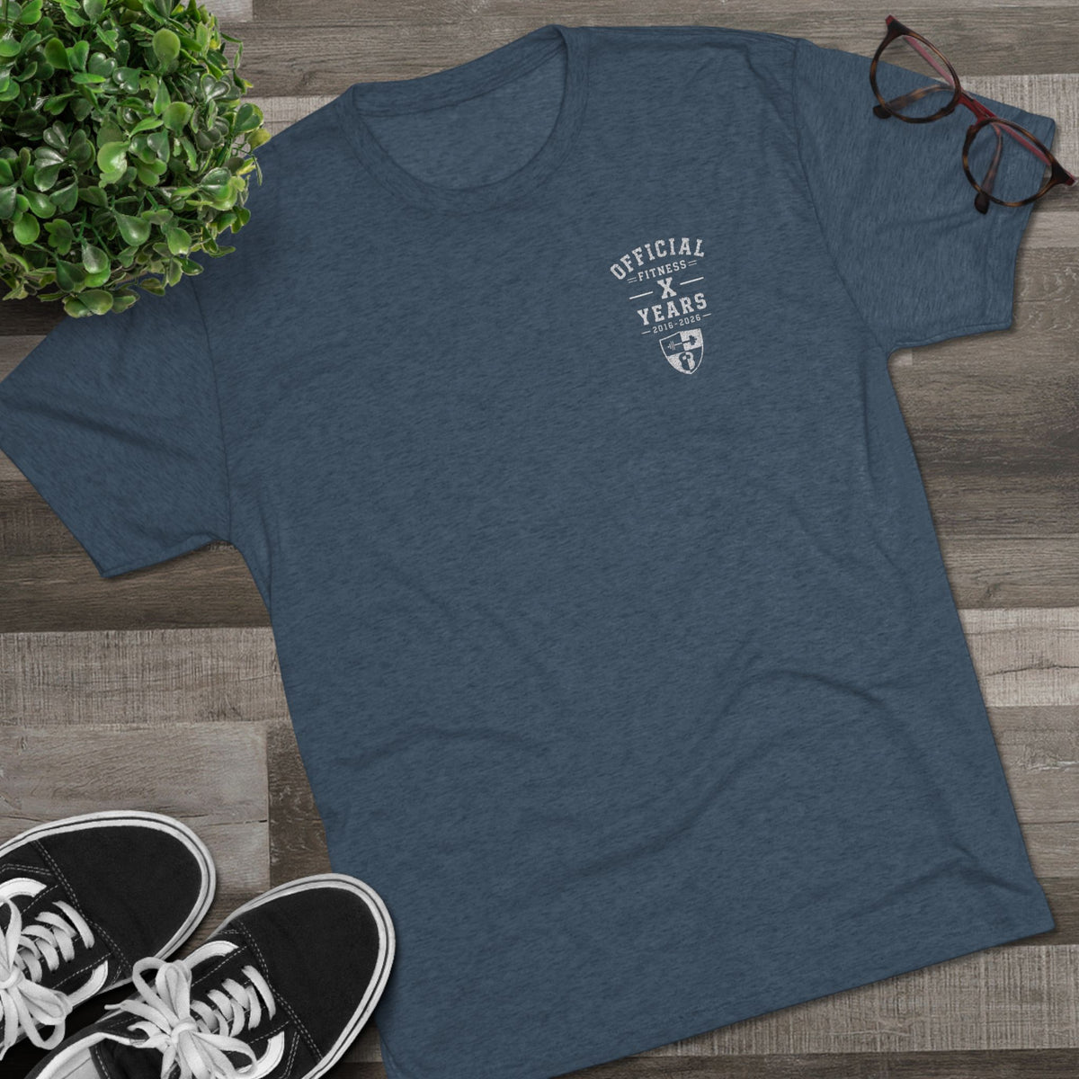 Crew Tee - 'Official' Ten Year Anniversary Vintage Shield Logo Chest Pocket T-Shirt