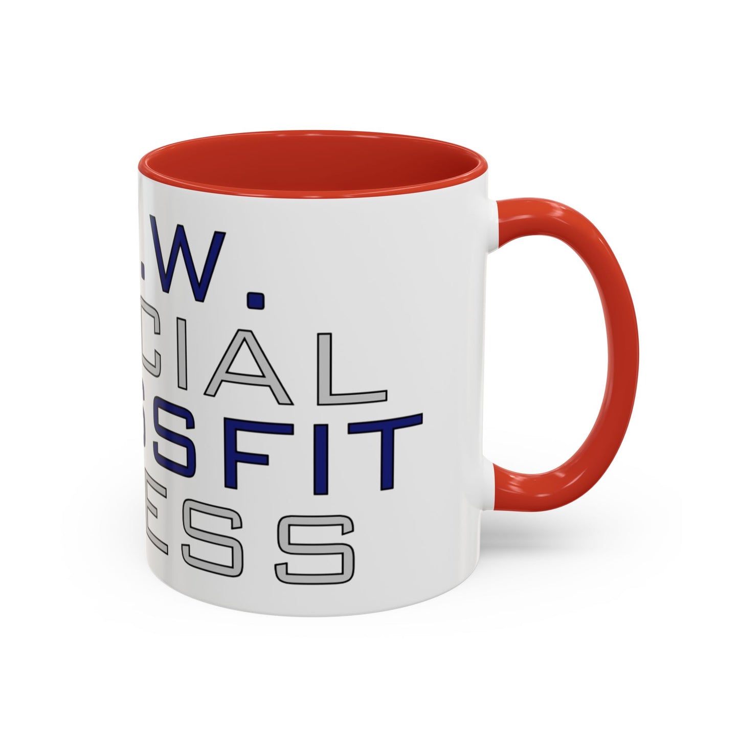 CrossFit Official Fitness Accent Coffee Mug – D.F.W. Gym Motivational Coffee Cup (11/15oz)