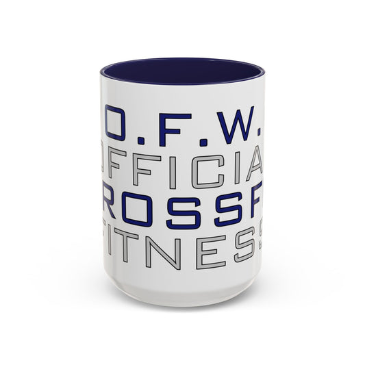 CrossFit Official Fitness Accent Coffee Mug – D.F.W. Gym Motivational Coffee Cup (11/15oz)