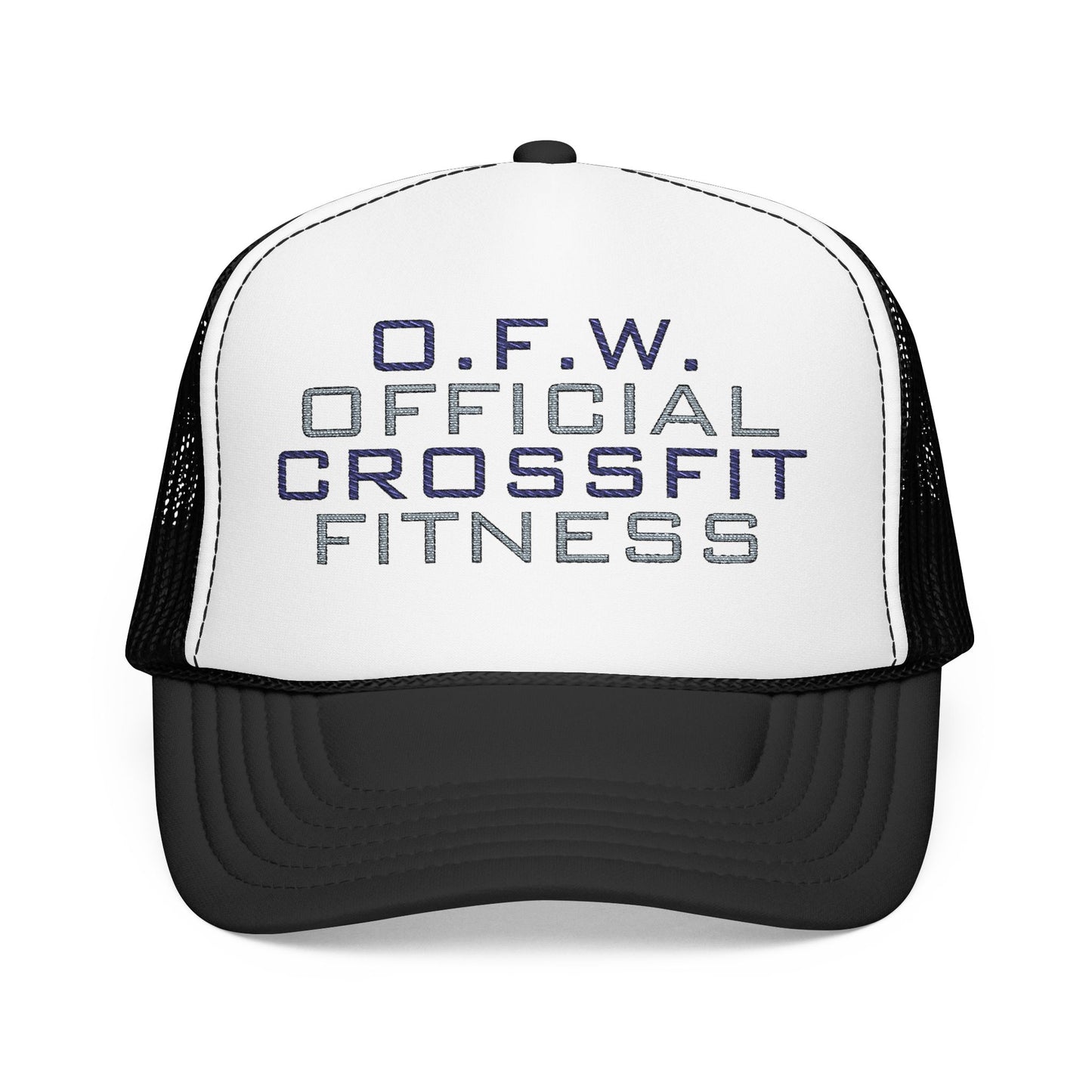 Embroidered Official CrossFit Fitness Foam Trucker Hat - O.F.W. Retro Athletic Cap