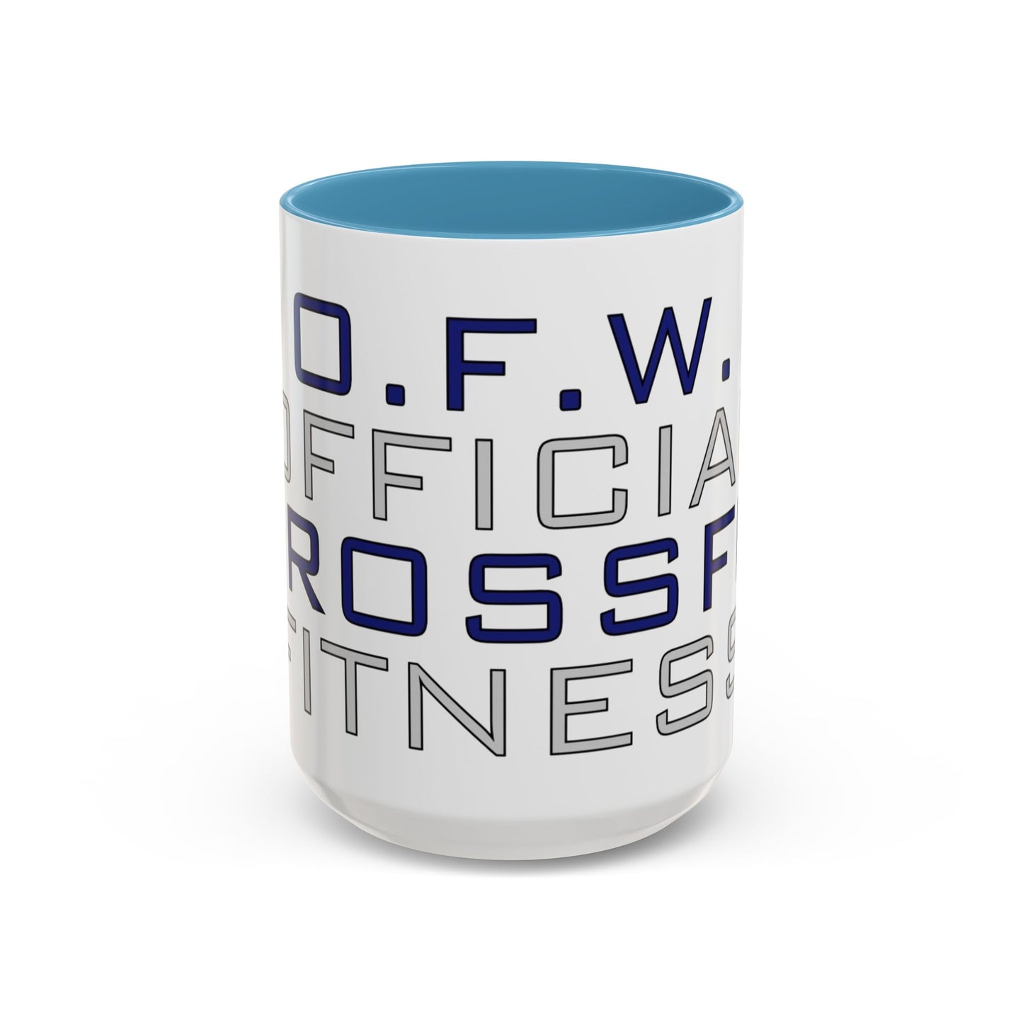 CrossFit Official Fitness Accent Coffee Mug – D.F.W. Gym Motivational Coffee Cup (11/15oz)