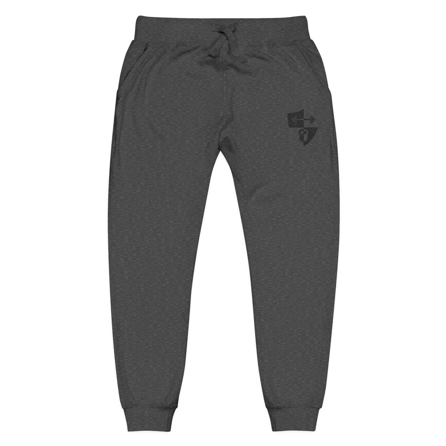 Embroidered Shield Fleece Sweatpants — Cozy Casual Loungewear