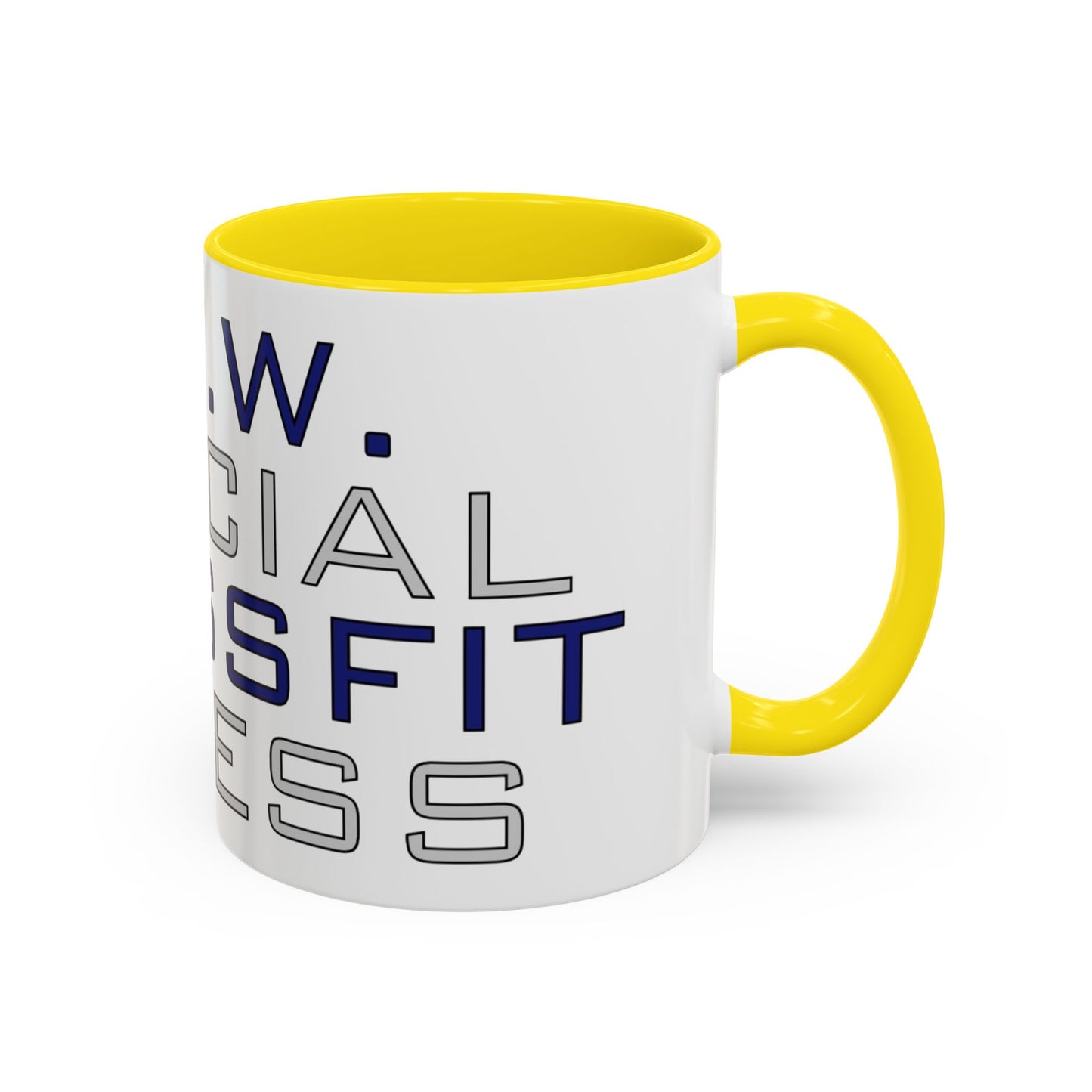 CrossFit Official Fitness Accent Coffee Mug – D.F.W. Gym Motivational Coffee Cup (11/15oz)