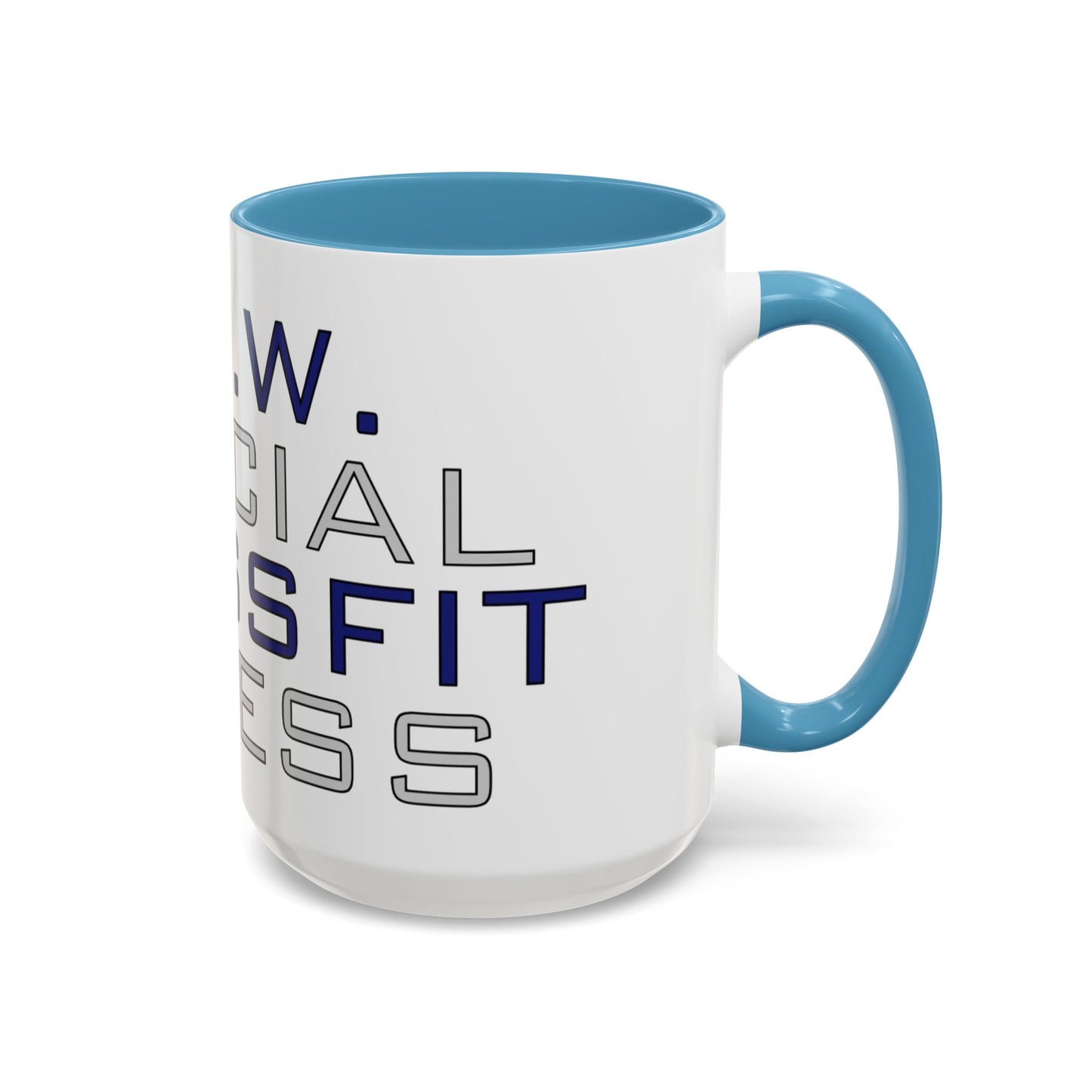 CrossFit Official Fitness Accent Coffee Mug – D.F.W. Gym Motivational Coffee Cup (11/15oz)