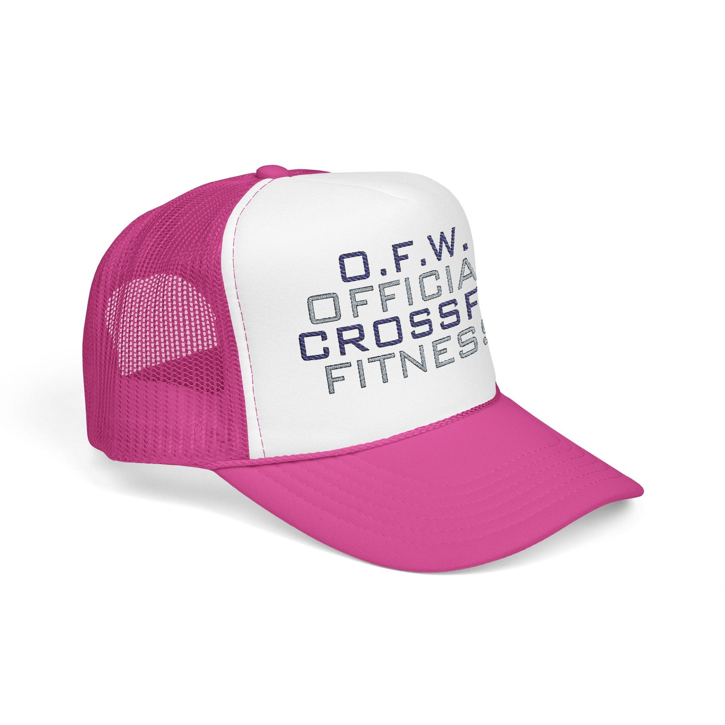 Embroidered Official CrossFit Fitness Foam Trucker Hat - O.F.W. Retro Athletic Cap