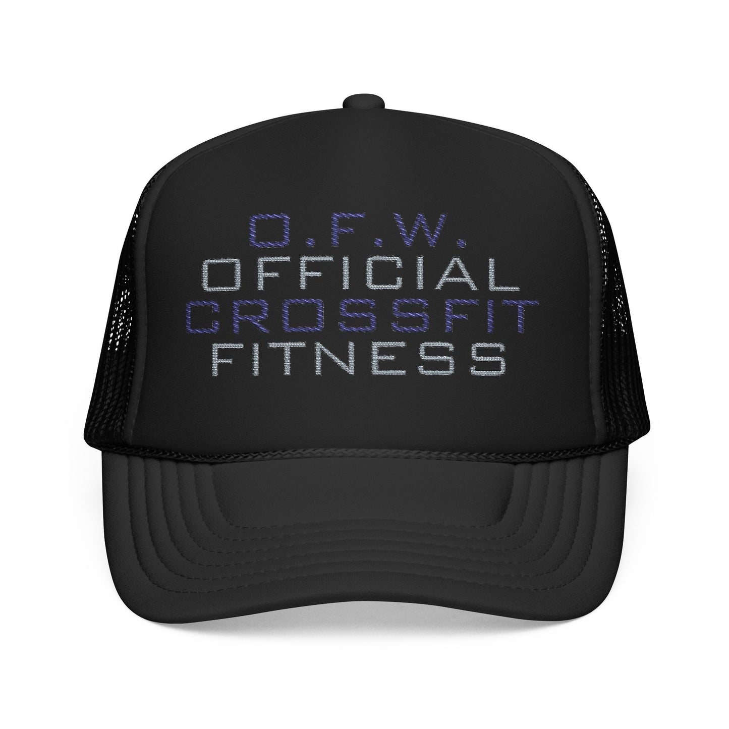 Embroidered Official CrossFit Fitness Foam Trucker Hat - O.F.W. Retro Athletic Cap