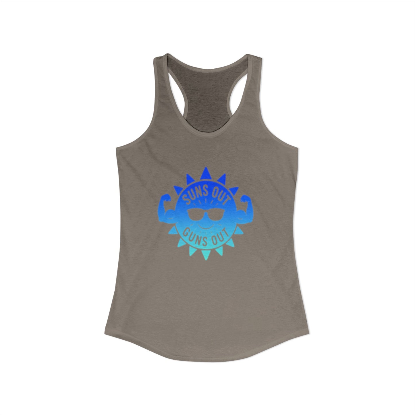 Suns Out Guns Out - Women's Ideal Racerback Tank
