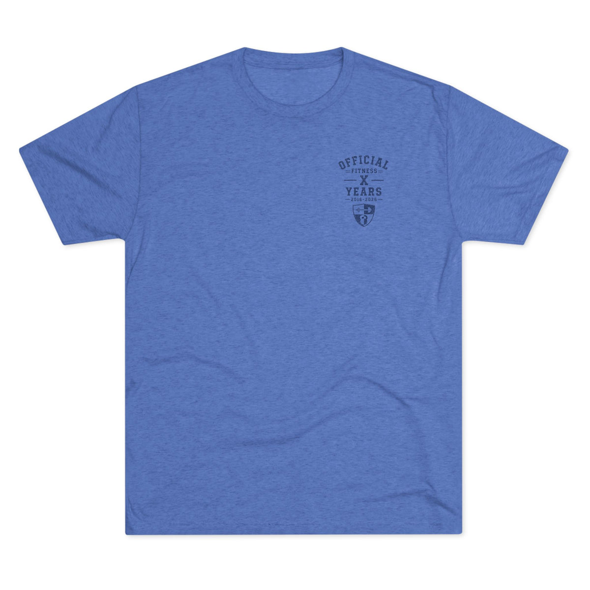 Crew Tee — 'Official' Ten Year Anniversary Vintage Shield Logo Chest Pocket T‑Shirt