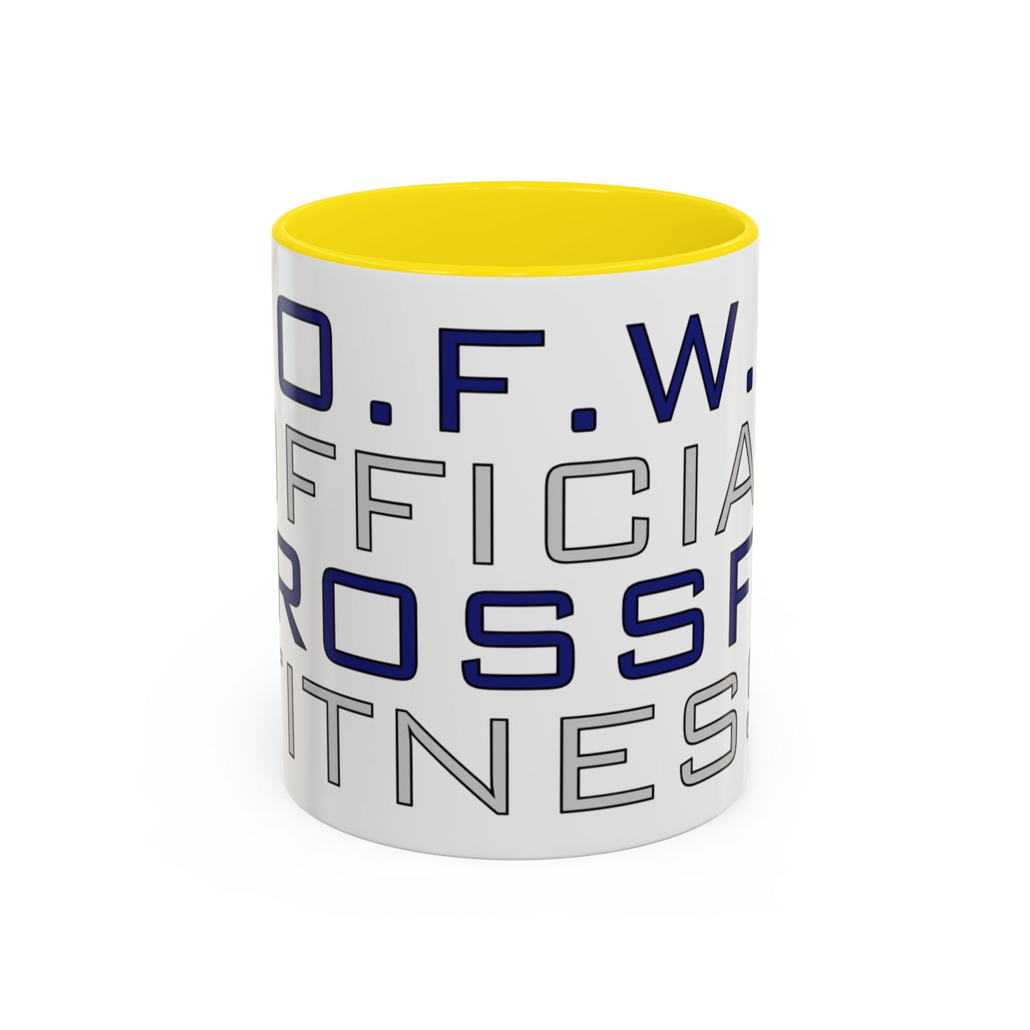CrossFit Official Fitness Accent Coffee Mug – D.F.W. Gym Motivational Coffee Cup (11/15oz)