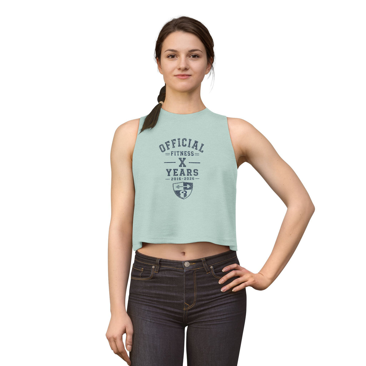 Official Fitness X Years Women's Crop Top – Anniversary Workout Tank