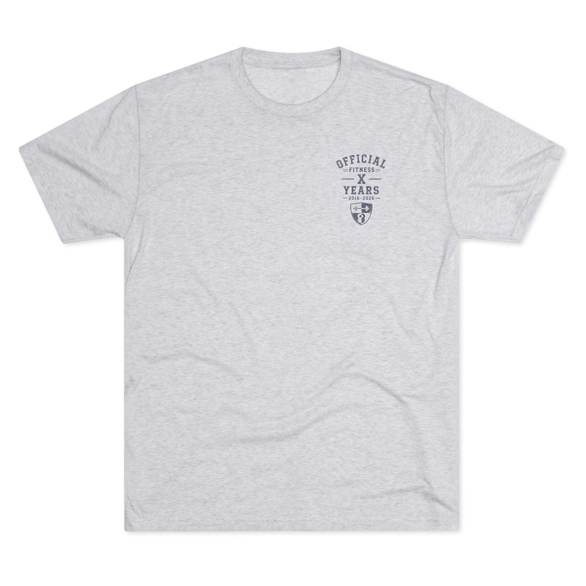 Crew Tee — 'Official' Ten Year Anniversary Vintage Shield Logo Chest Pocket T‑Shirt