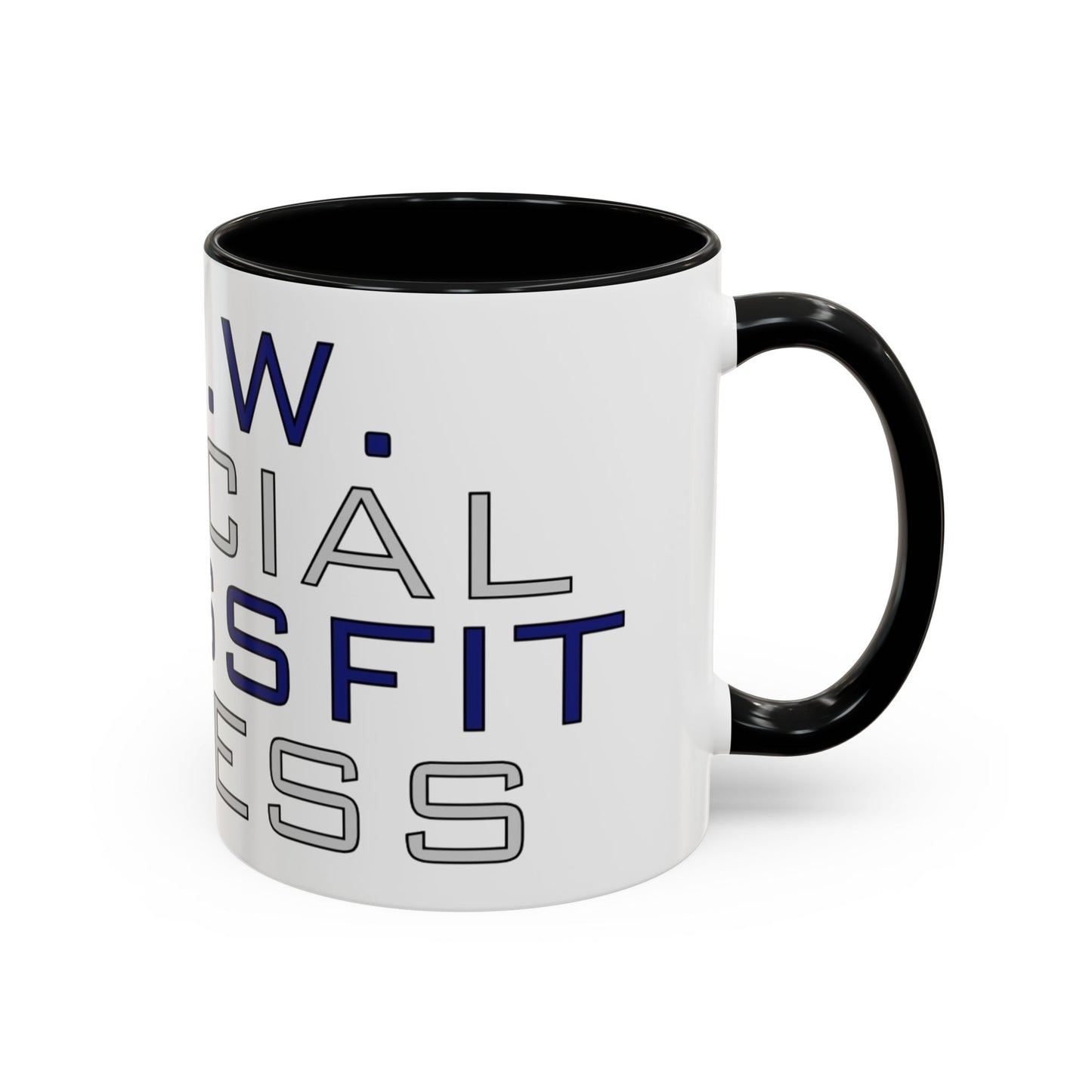 CrossFit Official Fitness Accent Coffee Mug – D.F.W. Gym Motivational Coffee Cup (11/15oz)