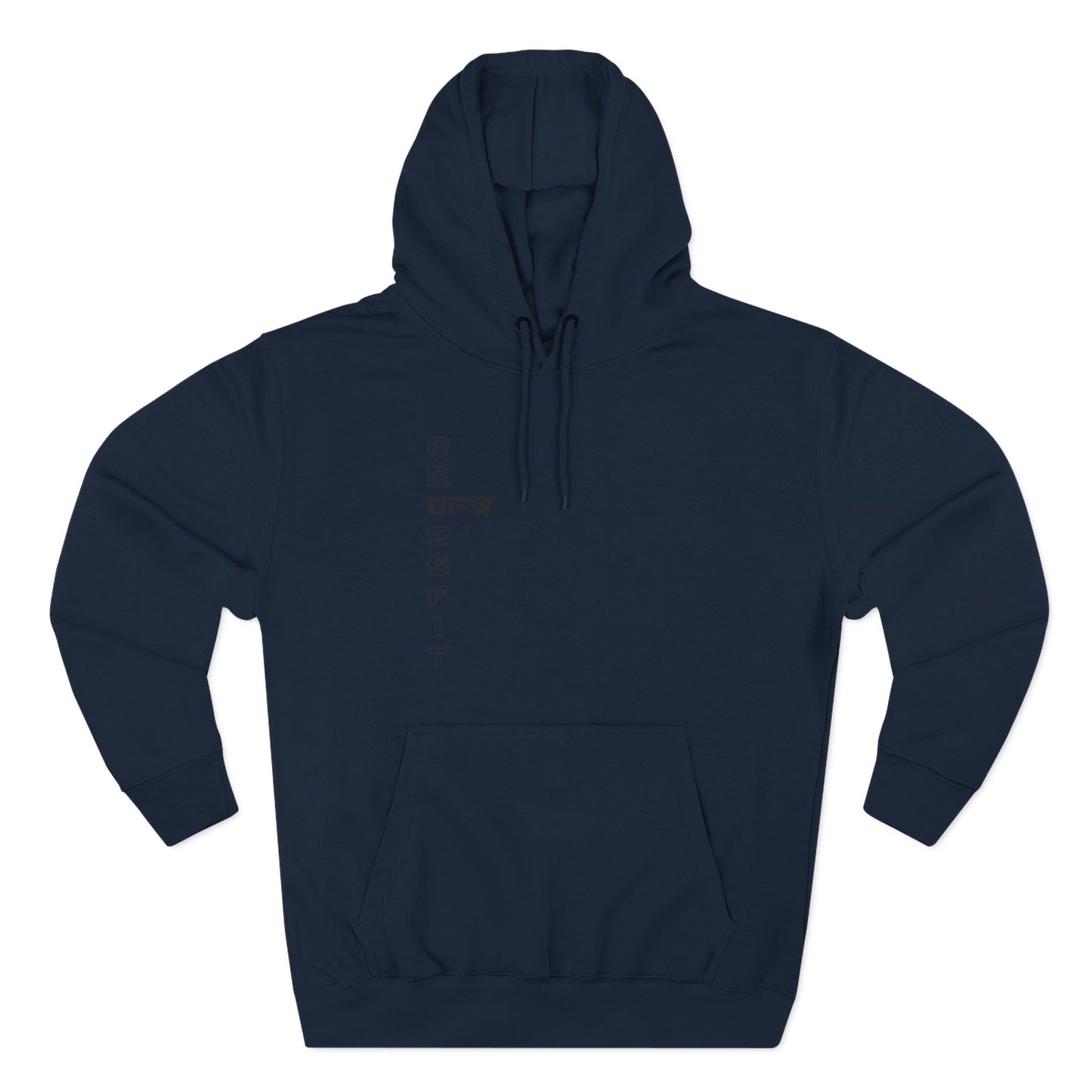 OFW CrossFit Flag Hoodie — Distressed American Flag with Barbell Shield