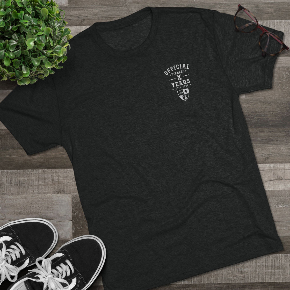 Crew Tee - 'Official' Ten Year Anniversary Vintage Shield Logo Chest Pocket T-Shirt