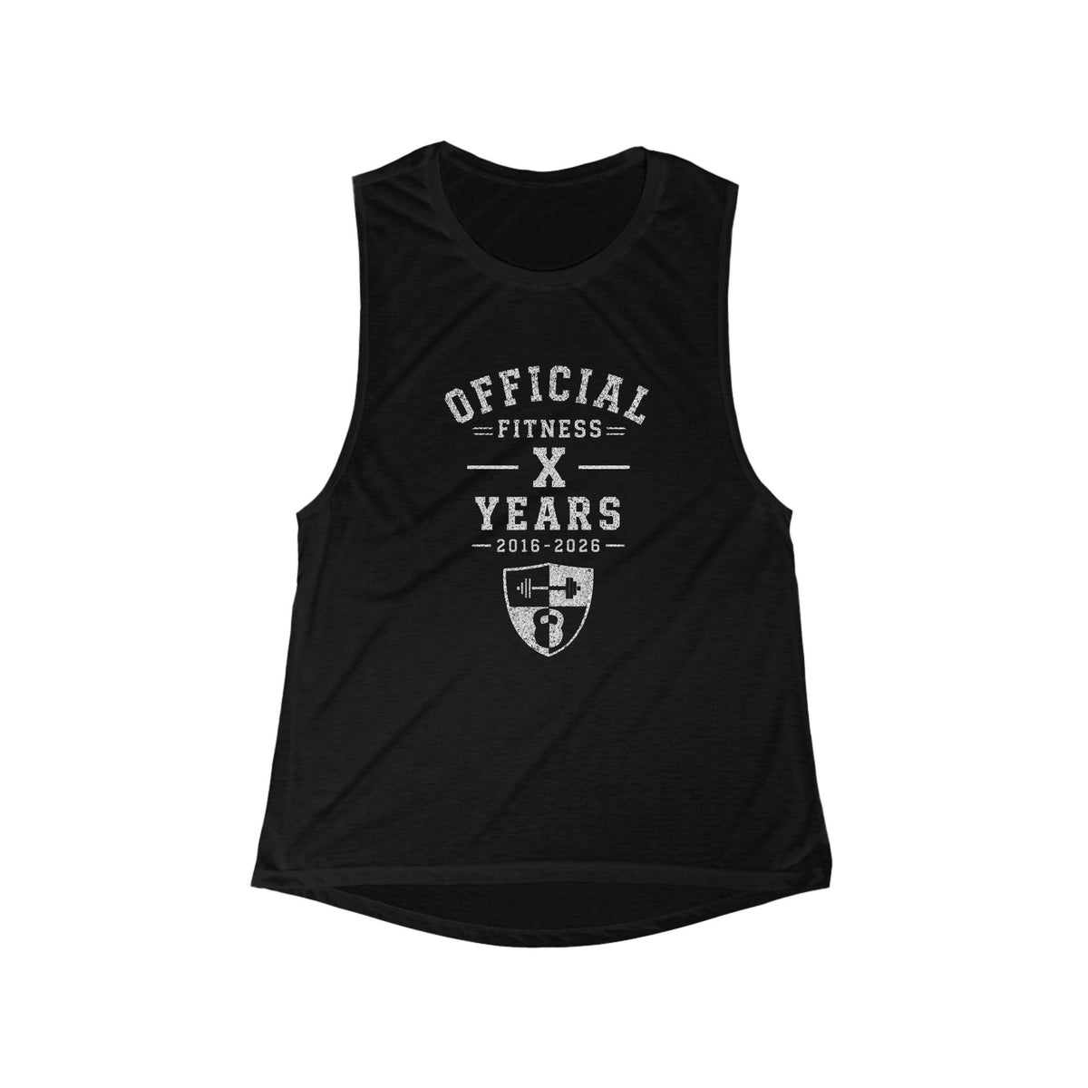 Official Fitness Years Women’s Muscle Tank — Custom Anniversary Workout Top