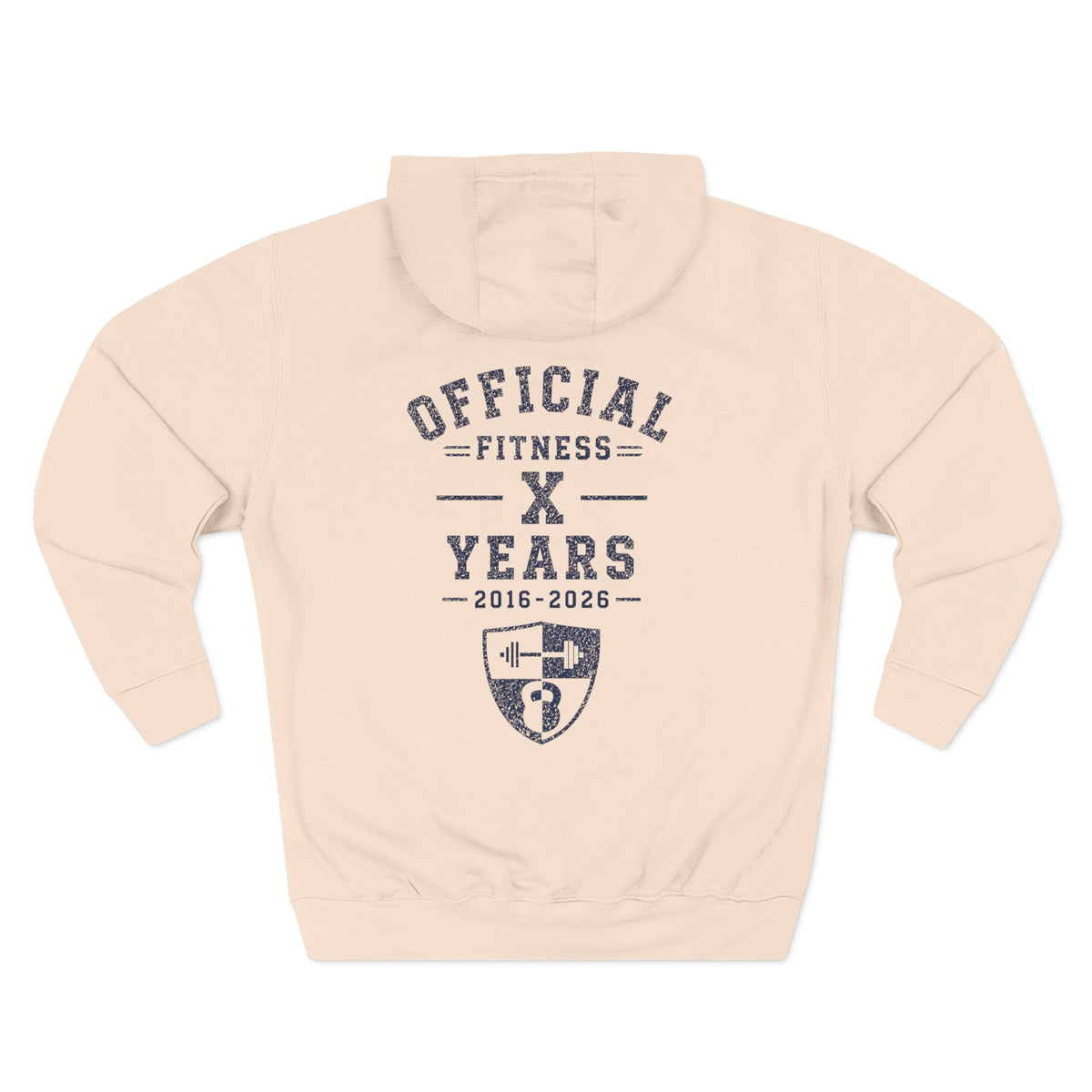 Fitness 10-Year Anniversary Hoodie — “Official Fitness X Years” Logo Pullover