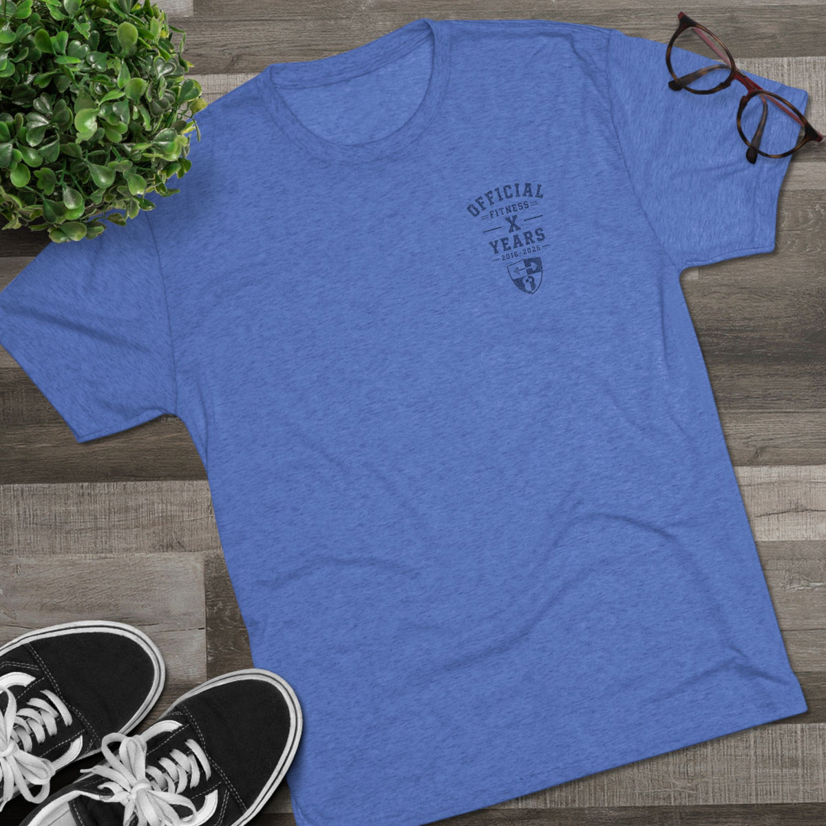 Crew Tee — 'Official' Ten Year Anniversary Vintage Shield Logo Chest Pocket T‑Shirt