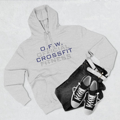 Official CrossFit Fitness Hoodie — O.F.W. Gym Pullover with Kettlebell & Barbell Crest