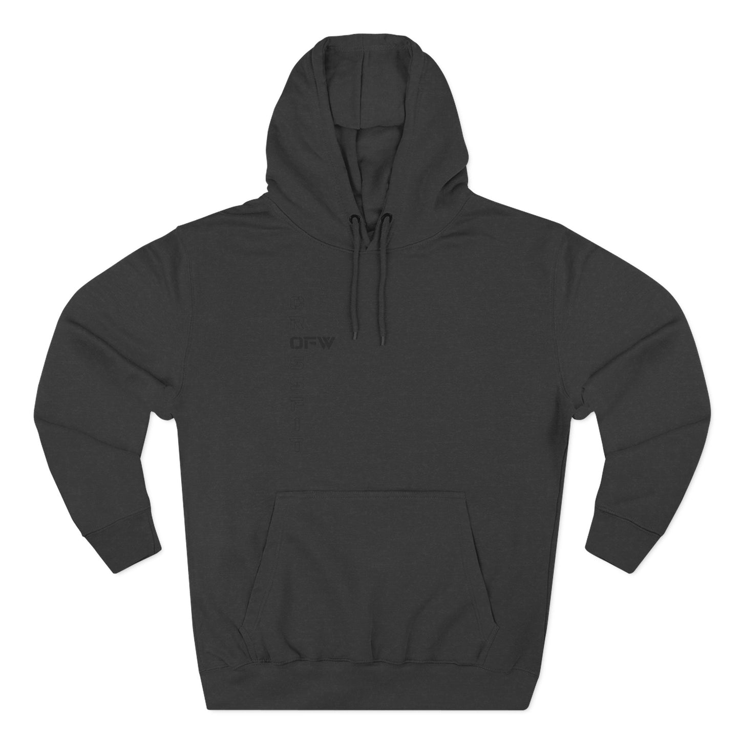 OFW CrossFit Flag Hoodie — Distressed American Flag with Barbell Shield