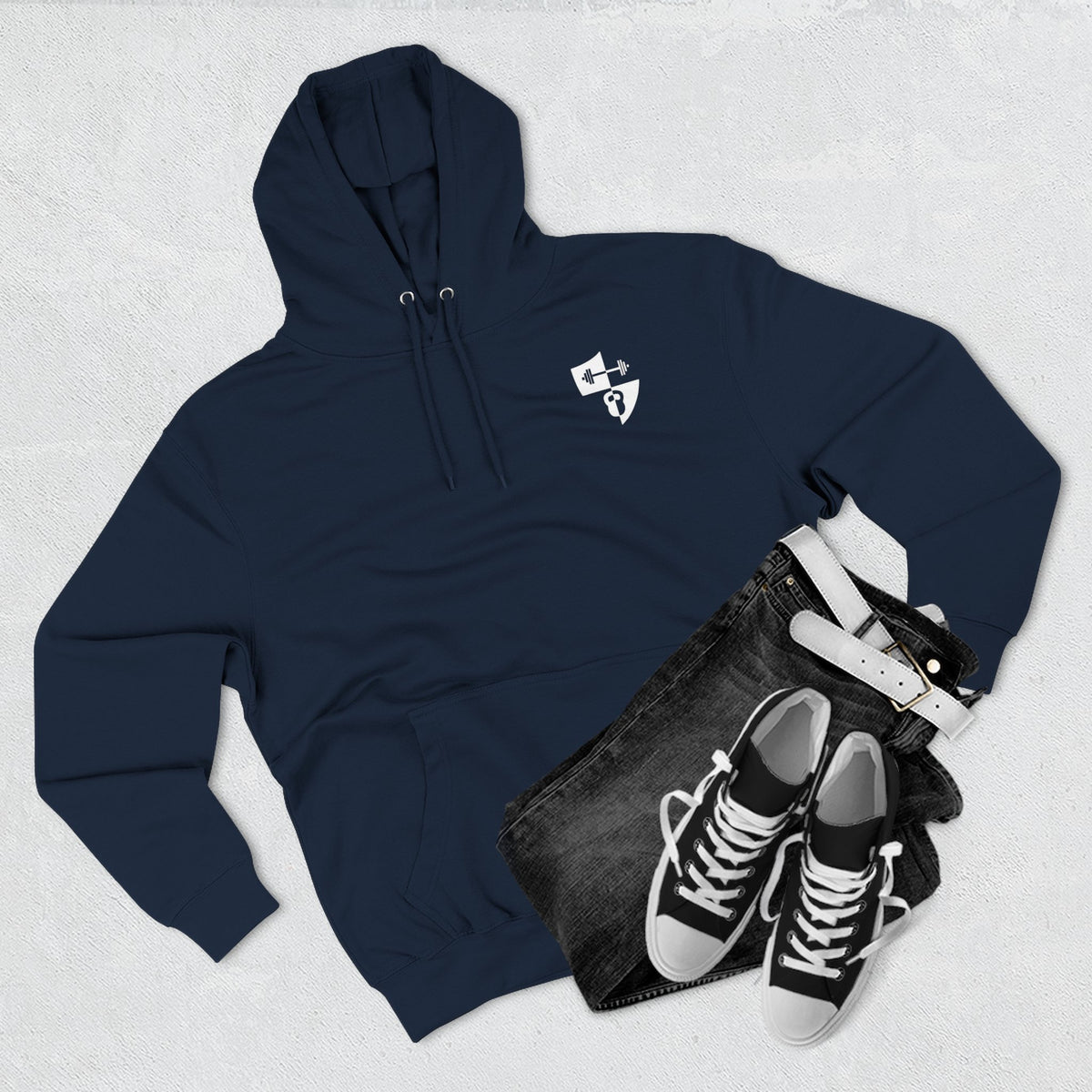 Anniversary Hoodie — Small Chest Logo Fleece Pullover