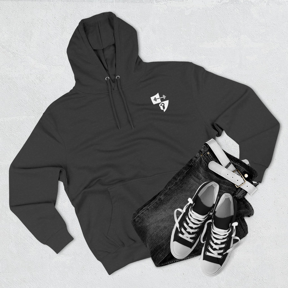 Anniversary Hoodie — Small Chest Logo Fleece Pullover