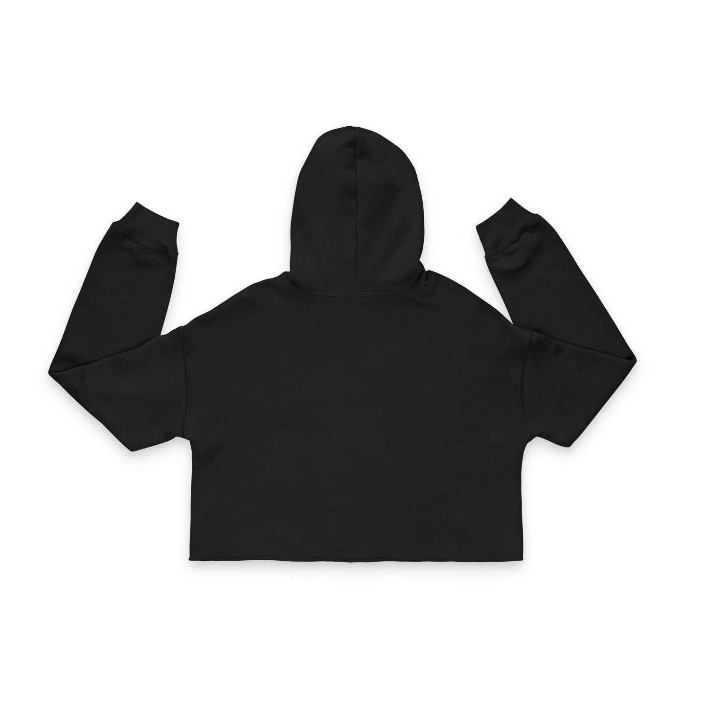 Cropped Hoodie — Subtle Monochrome Geometric Logo for Women's Streetwear