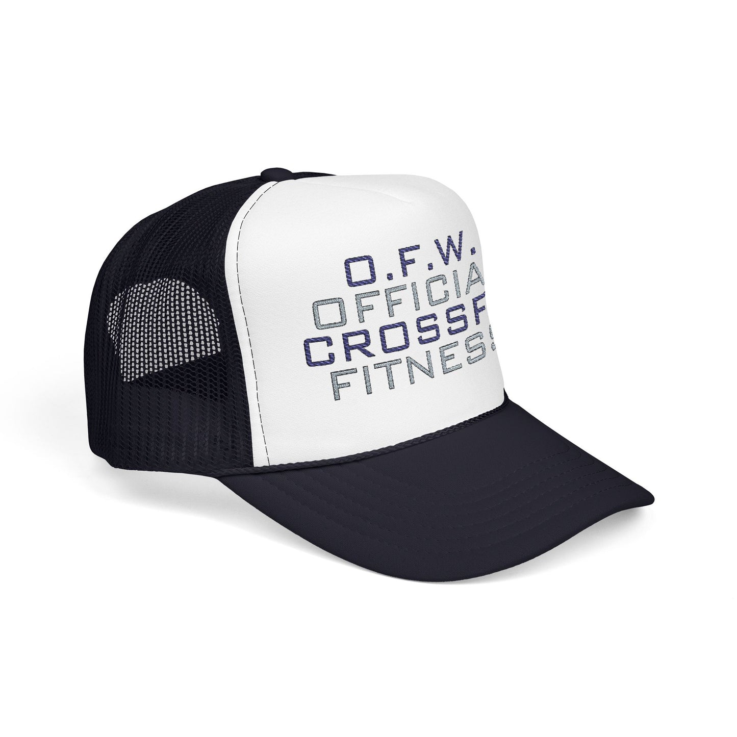 Embroidered Official CrossFit Fitness Foam Trucker Hat - O.F.W. Retro Athletic Cap