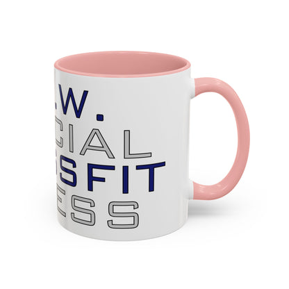 CrossFit Official Fitness Accent Coffee Mug – D.F.W. Gym Motivational Coffee Cup (11/15oz)