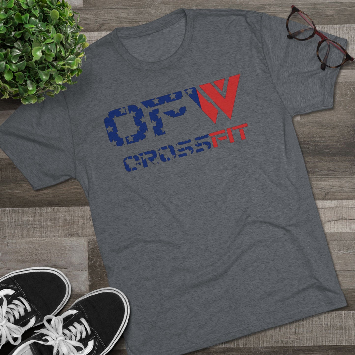 OFW CrossFit Patriotic Tee — American Flag Workout Shirt