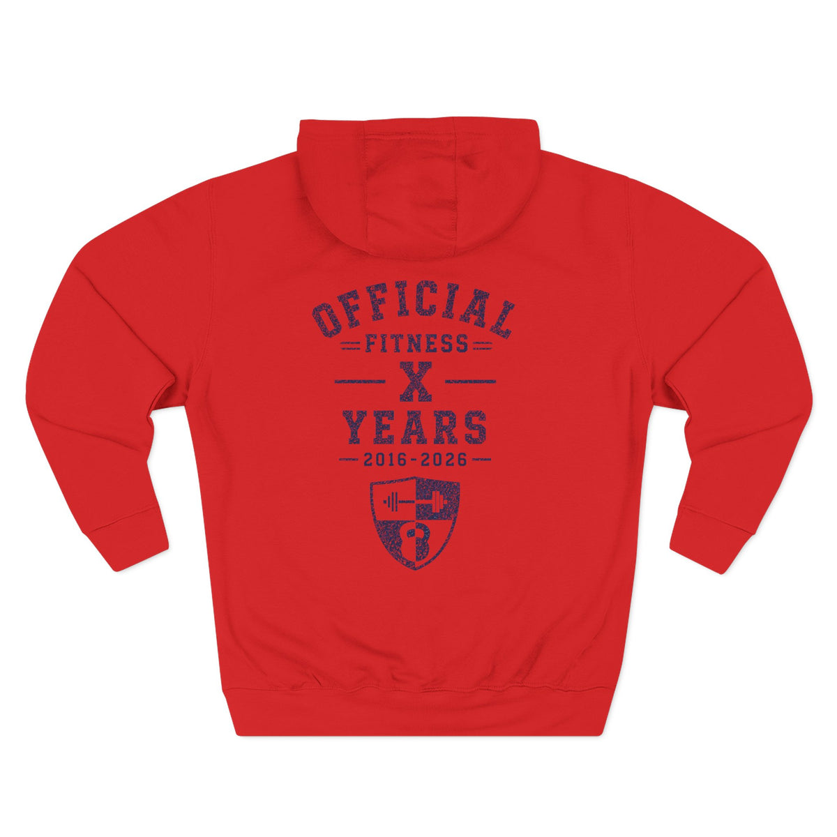 Fitness 10-Year Anniversary Hoodie — “Official Fitness X Years” Logo Pullover