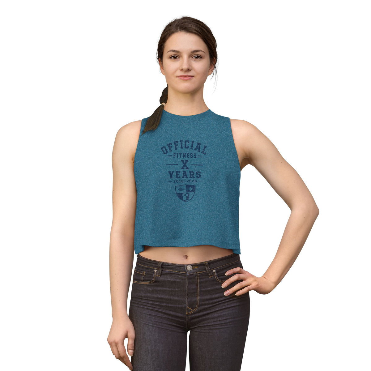 Official Fitness X Years Women's Crop Top – Anniversary Workout Tank