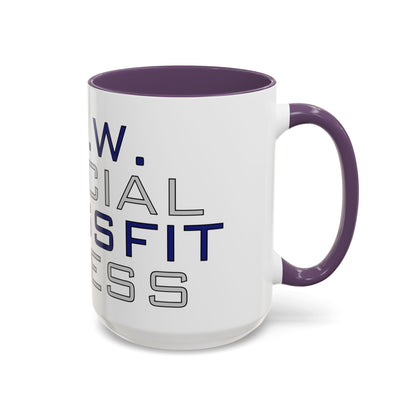 CrossFit Official Fitness Accent Coffee Mug – D.F.W. Gym Motivational Coffee Cup (11/15oz)