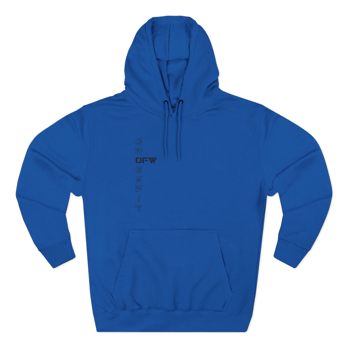 OFW CrossFit Flag Hoodie — Distressed American Flag with Barbell Shield