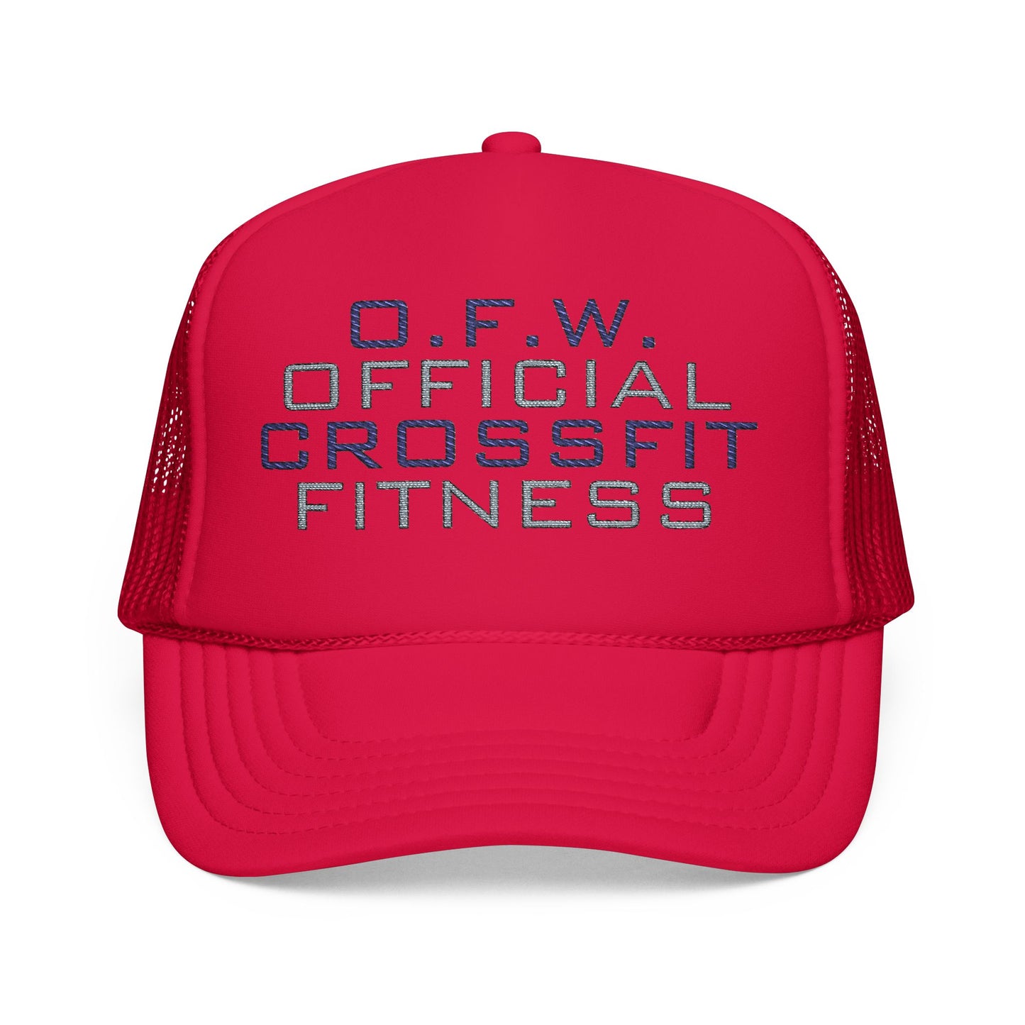 Embroidered Official CrossFit Fitness Foam Trucker Hat - O.F.W. Retro Athletic Cap