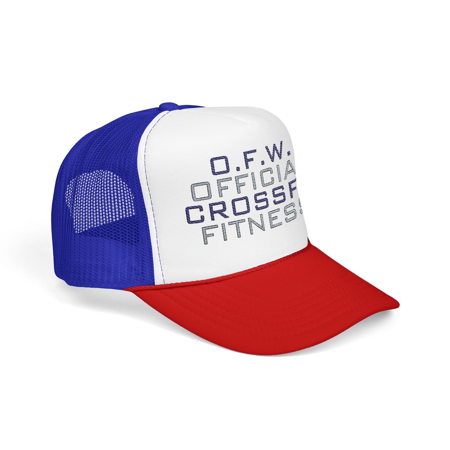 Embroidered Official CrossFit Fitness Foam Trucker Hat - O.F.W. Retro Athletic Cap