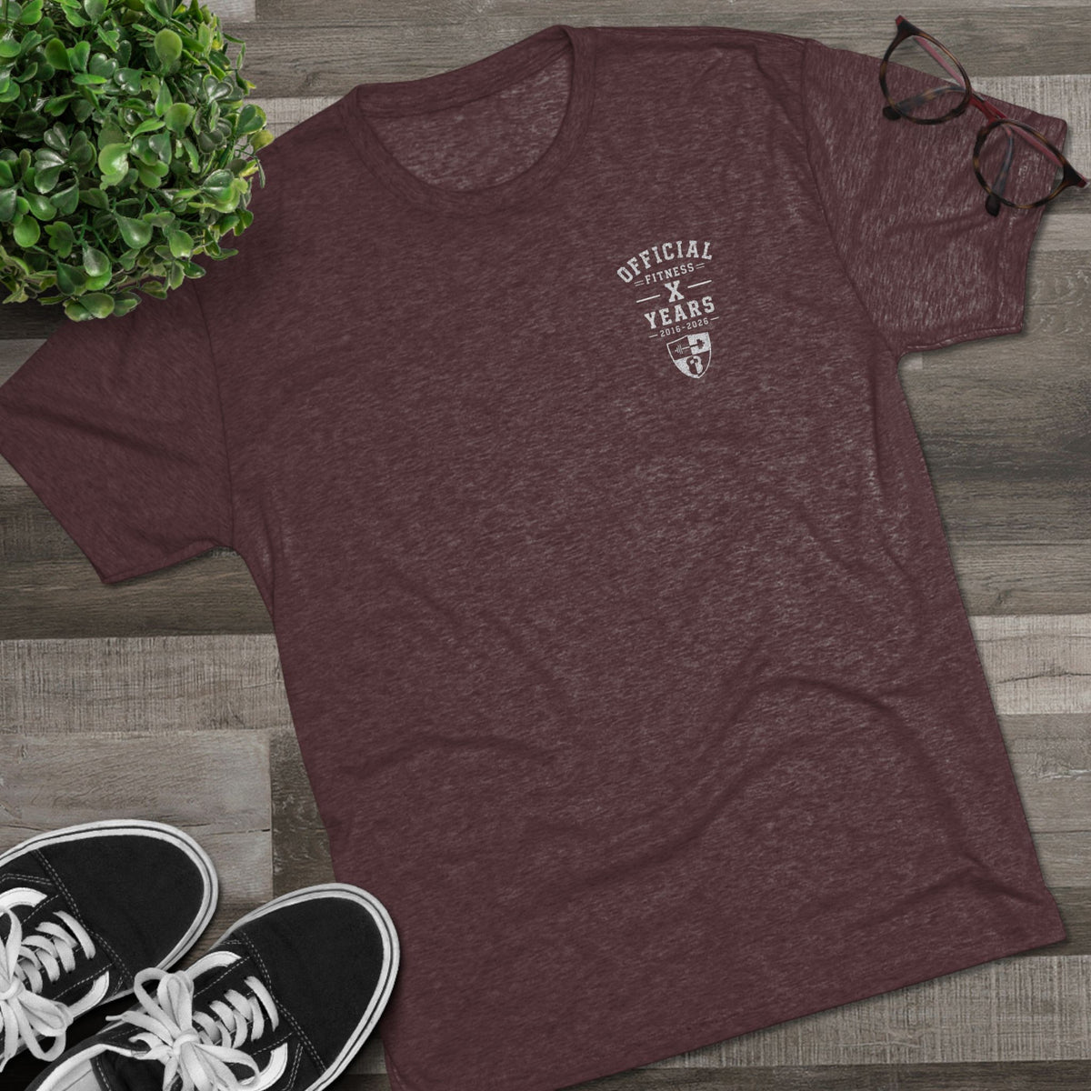 Crew Tee - 'Official' Ten Year Anniversary Vintage Shield Logo Chest Pocket T-Shirt