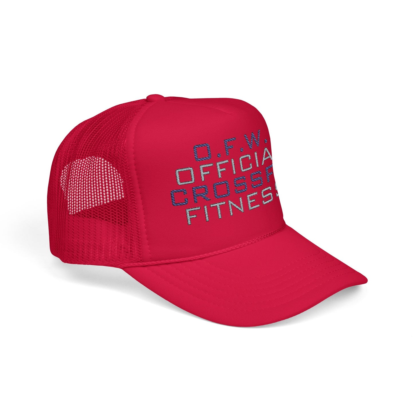 Embroidered Official CrossFit Fitness Foam Trucker Hat - O.F.W. Retro Athletic Cap