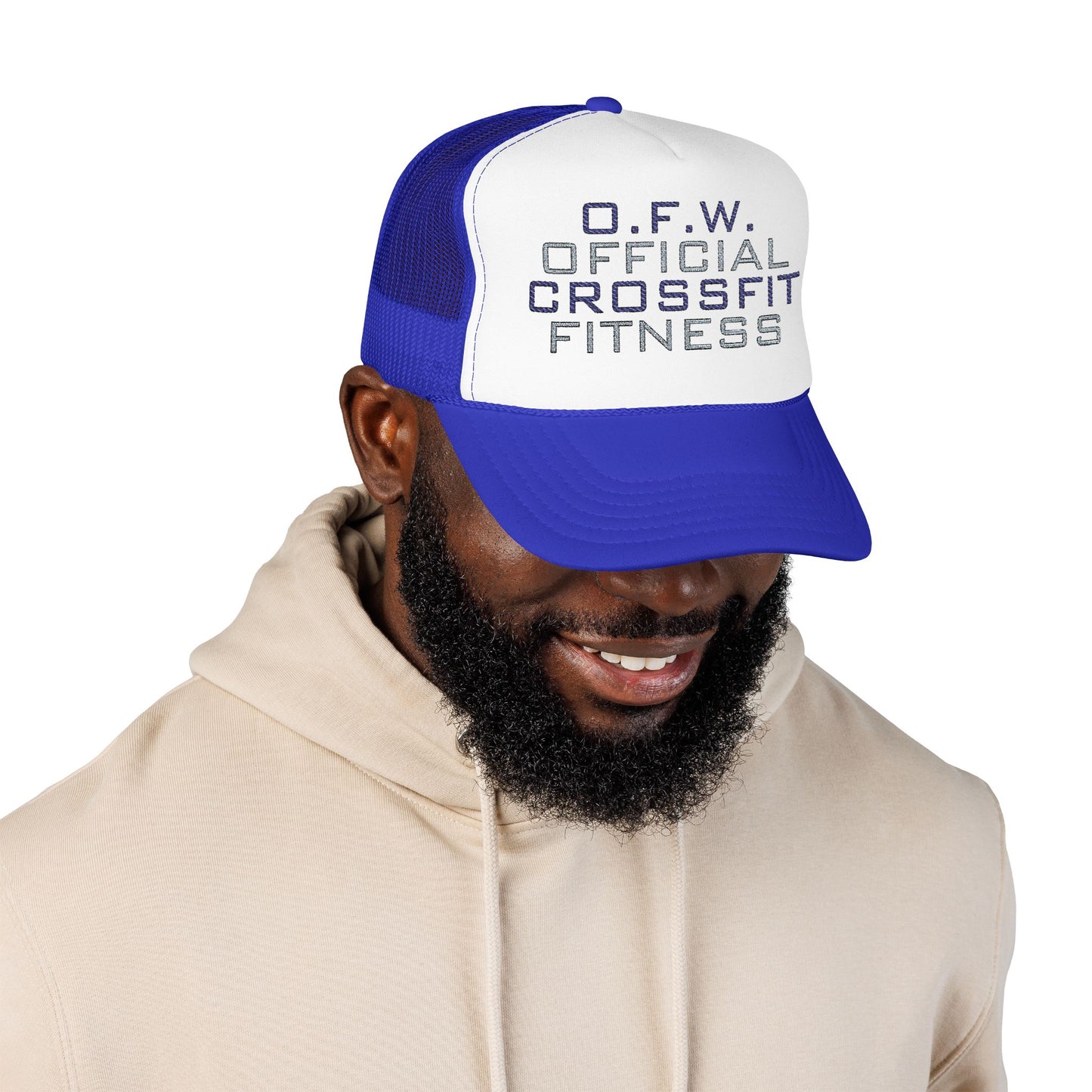 Embroidered Official CrossFit Fitness Foam Trucker Hat - O.F.W. Retro Athletic Cap