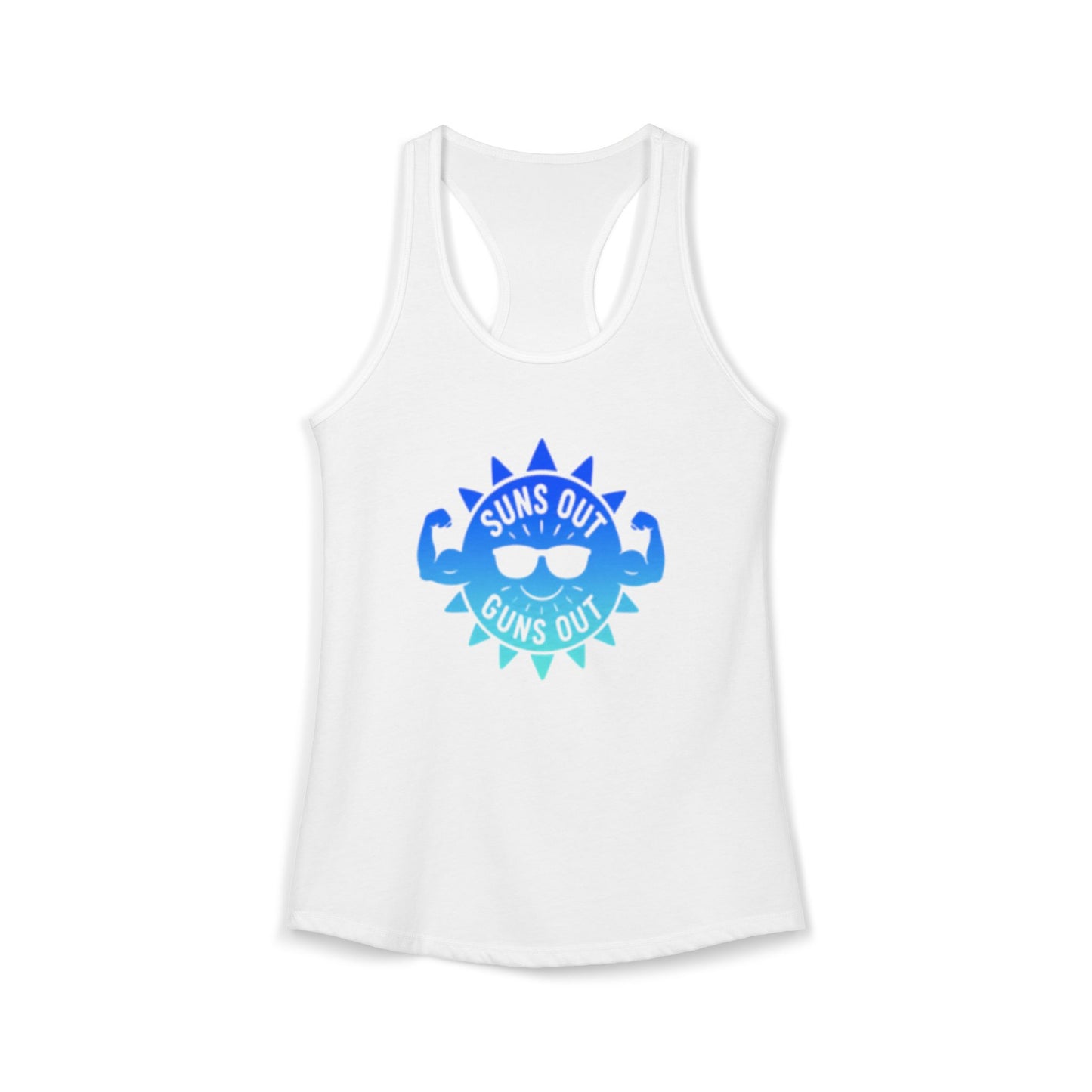 Suns Out Guns Out - Women's Ideal Racerback Tank