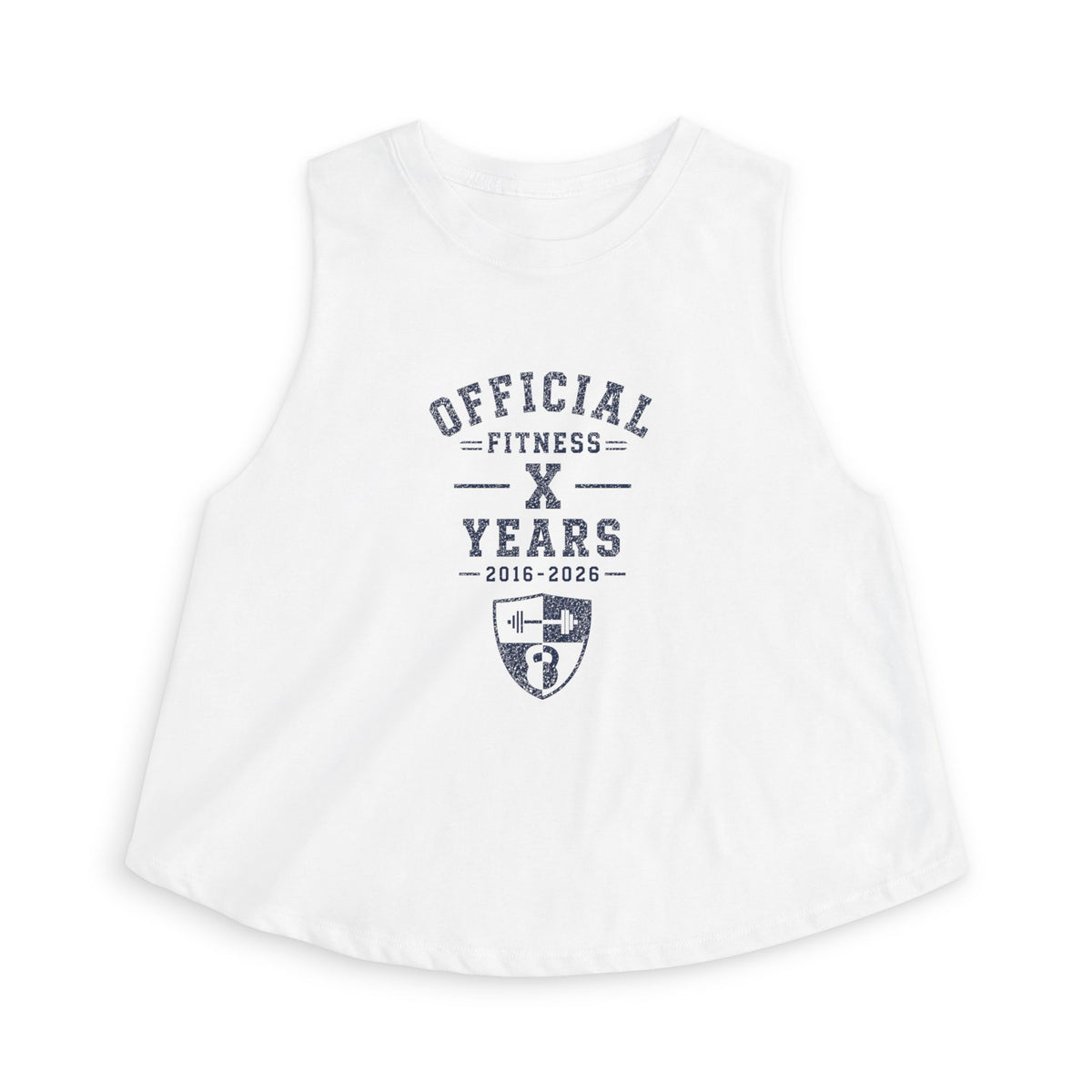 Official Fitness X Years Women's Crop Top – Anniversary Workout Tank