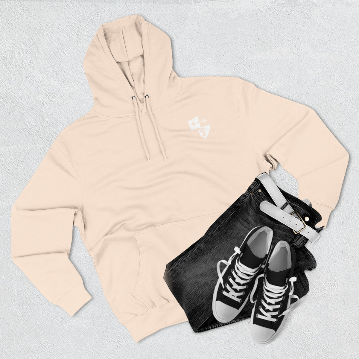 Anniversary Hoodie — Small Chest Logo Fleece Pullover
