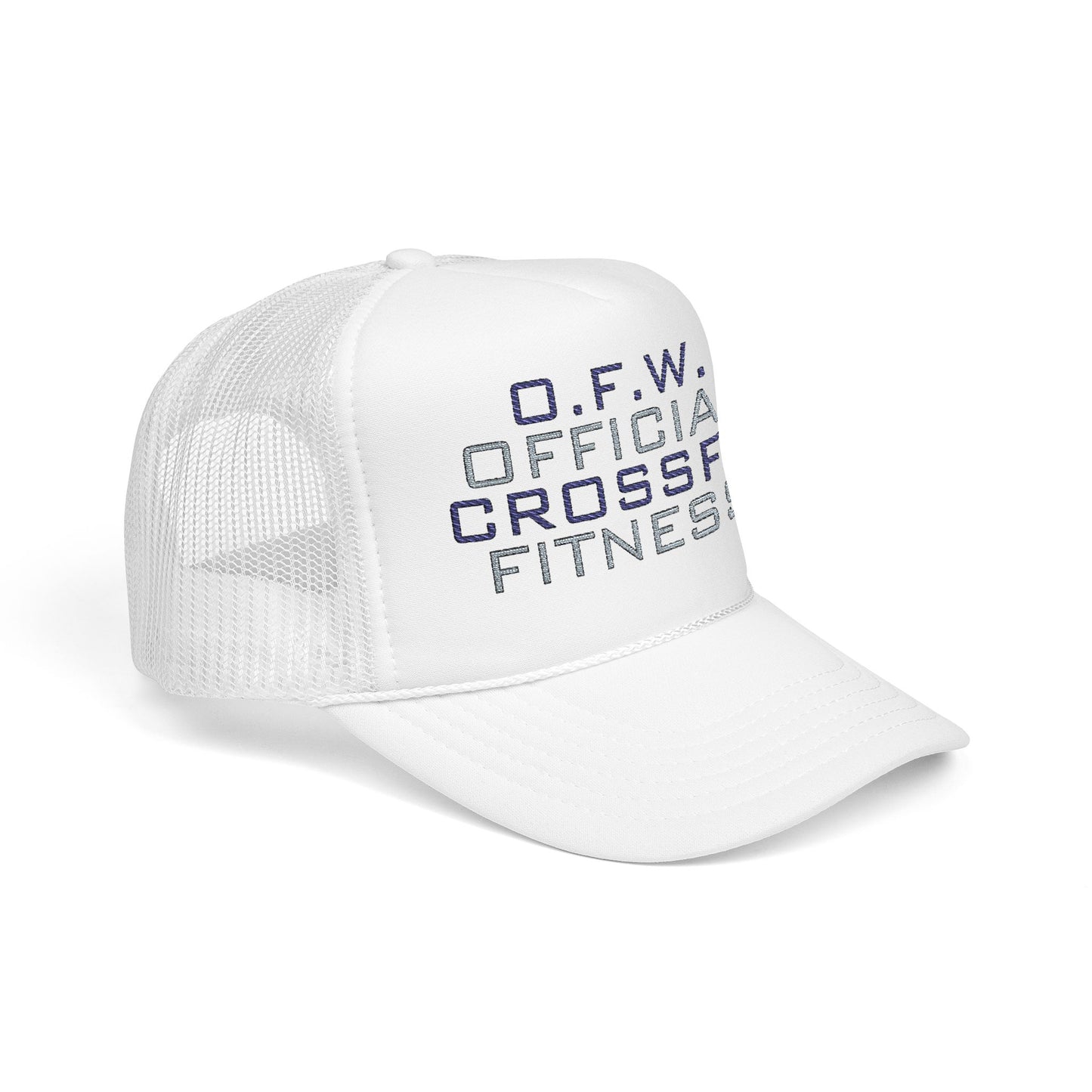 Embroidered Official CrossFit Fitness Foam Trucker Hat - O.F.W. Retro Athletic Cap