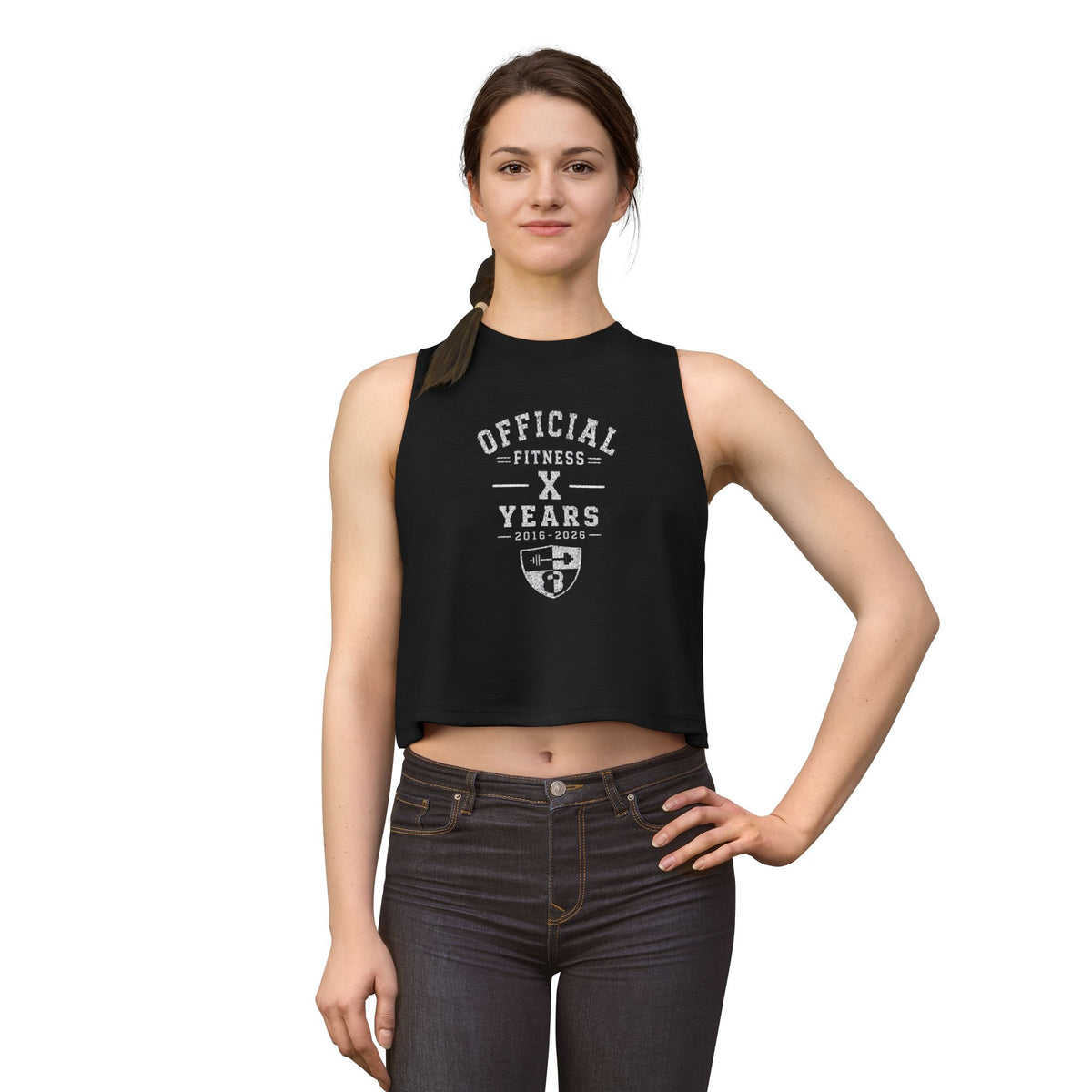 Official Fitness X Years Women's Crop Top — Vintage Athletic Champion Tank